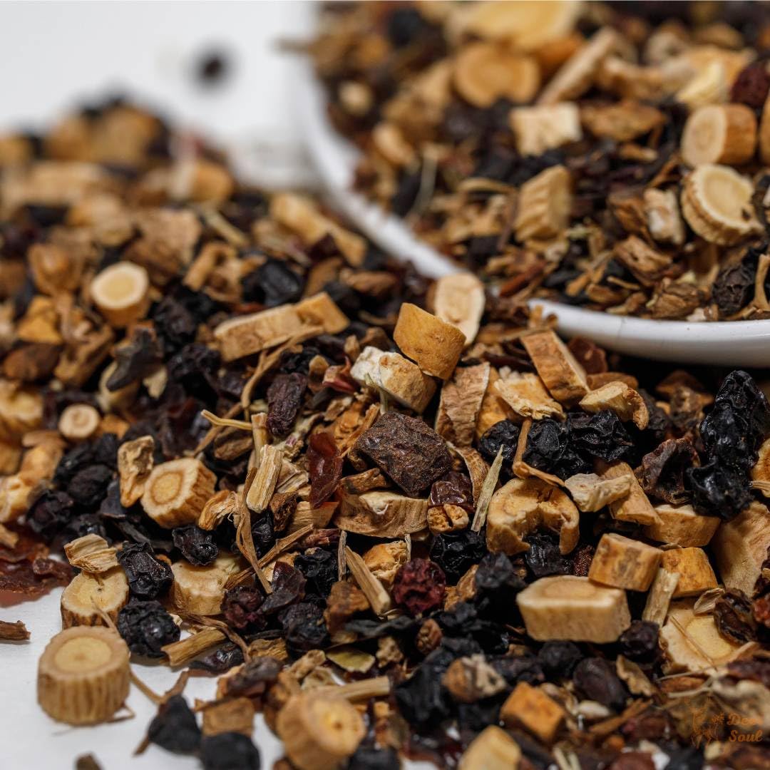 Deer Soul ImmunoGuard Herbal Tea with Astragalus, Burdock, Echinacea Root, Elderberry & Rose Hip | Loose Leaf Botanical Tea 1.5oz