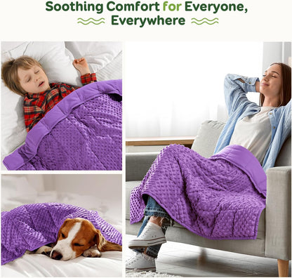 Sivio Weighted Lap Blanket, Weighted Blankets,Soft and Cozy Cooling Heavy Blanket, Calm and Nap, School and Home,2lbs 20 x 30inches, Grey