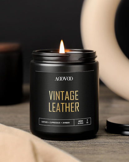 AOOVOO Scented Candles for Men - 4 Pack Candles for Home Scented, 36oz Soy Wax, 200 Hour Burn Time, Men Candle Set, Sandalwood Oud/Mahogany Teakwood/Smoke Vanilla/Jasmine Candle Set A