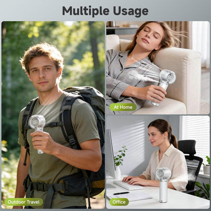 COKUNST Handheld Fan with Mist Spray, Toggle Button, LED Display