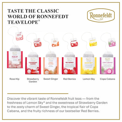 Ronnefeldt Teavelope Rose Hip Fruit Tea Bags, Caffeine Free, 25 Ct
