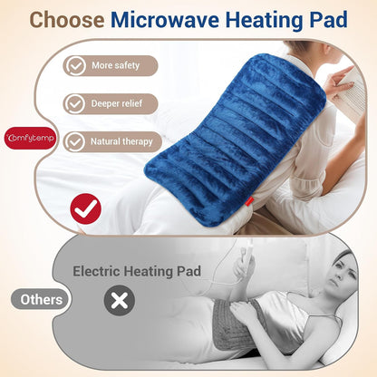 Comfytemp Large Microwave Heating Pad for Sciatica, Back Pain Relief, Period Cramps, FSA Eligible HSA, Fathers Day Dad Men Gift,12"x22" 3.6LB Moist Microwavable Heating Pads, Warm Compress Women Gift