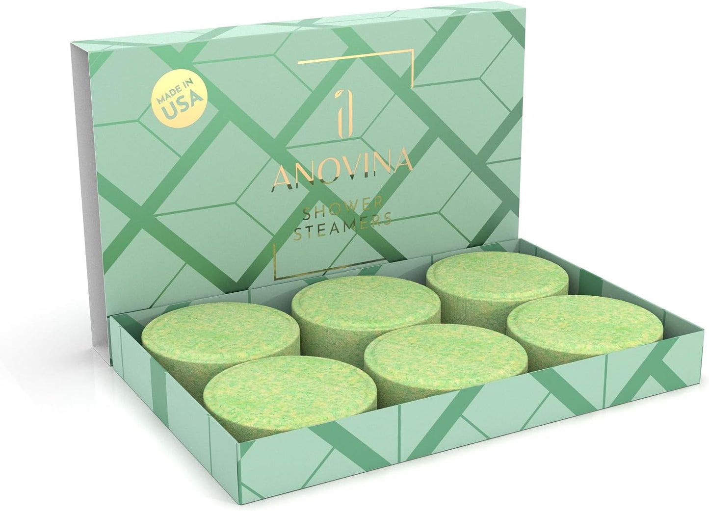 Anovina Lavender Shower Steamers USA Made – Calming Aromatherapy Shower Bombs – Relaxation & Self-Care – Lavender Gifts for Women and Calming Gifts for Women, Perfect for Home & Holiday Wellness