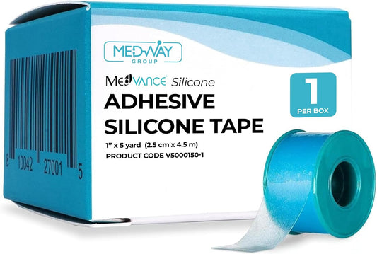 MedVance Silicone Adhesive Medical Tape, Scar Sheet,1" x5'