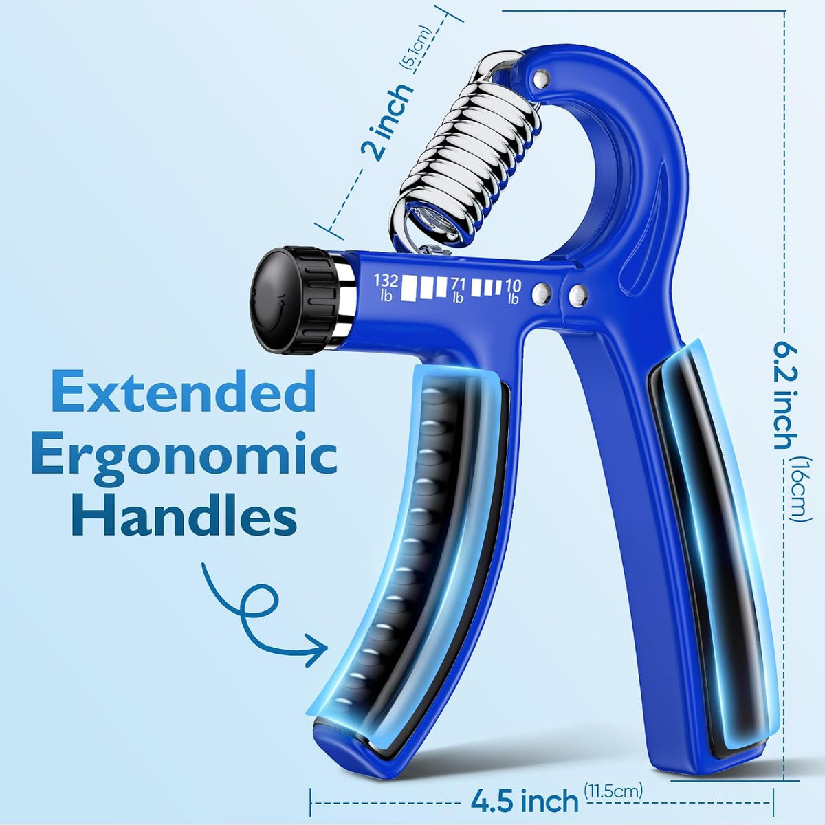 FitBeast Grip Strengthener Forearm Strengthener, Adjustable Hand Grip for Strength Training & Rehabilitation, 10-132 lbs Resistance, Ideal for Athletes and Physical Therapy