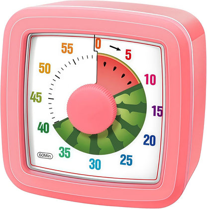 Kids Visual Timer for Kitchen,Classroom,Cooking,Learning,Bedroom,Office, 60-Minute Countdown Pomodoro Timer for Kids with Autism ADHD (Orange Style)