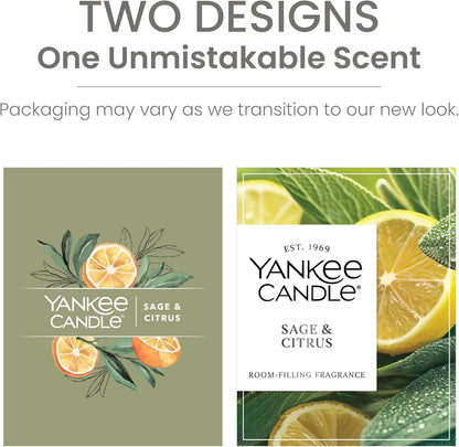 Yankee Candle Sage & Citrus, Scented Candle, 14.5oz 3-Wick Candle Jar with up to 40 Hours Burn Time, Giftable