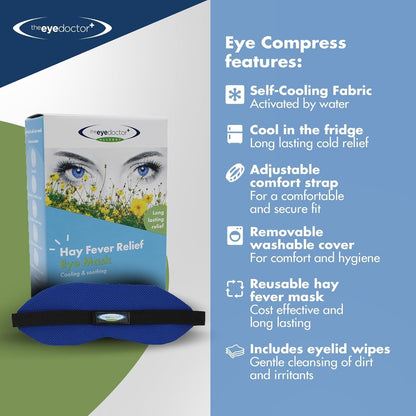 The Eye Doctor Hot Compress for Eye - Helps Dry Eye & Blepharitis - Reusable Eye Mask - Heated Eye Mask for Dry Eyes - Warm Compress for Dry Eyes - Heated Eye Mask for Stye