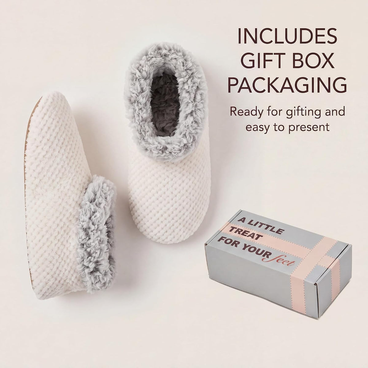 Cozylook Fuzzy Slippers for Women Indoor Soft Sole Slipper Socks