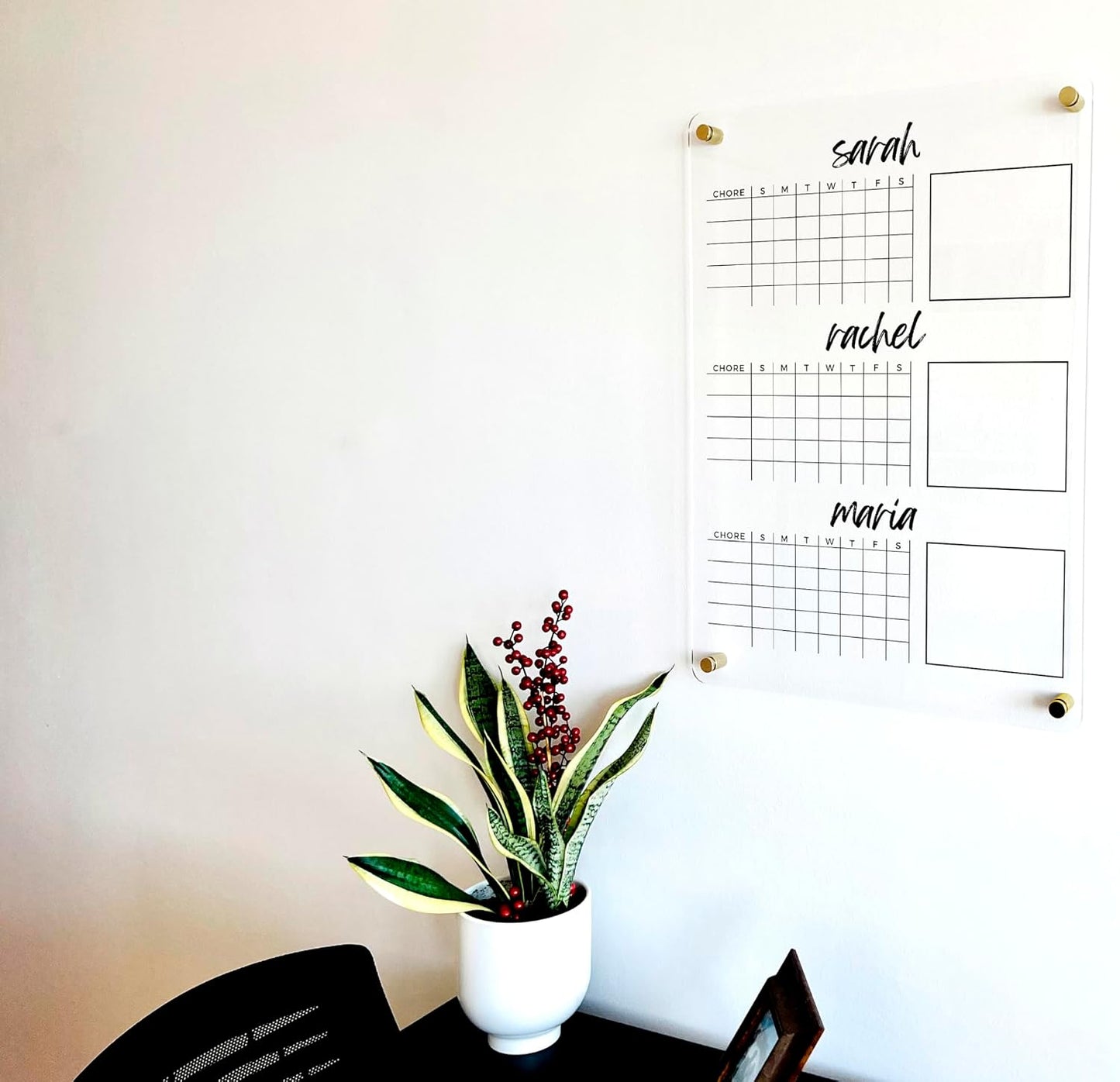 Chore Chart for Kids Personalized Dry Erase Board Goal Incentive Reward Chart for Kids Monthly and Weekly Calendar Family Habit Tracker