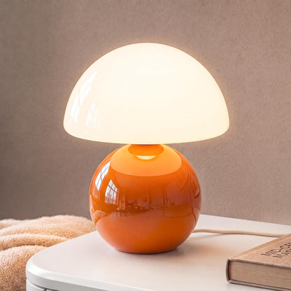 Dawnwake Mushroom Lamp Table Lamp for Bedroom-Small Desk Table Lamps,White