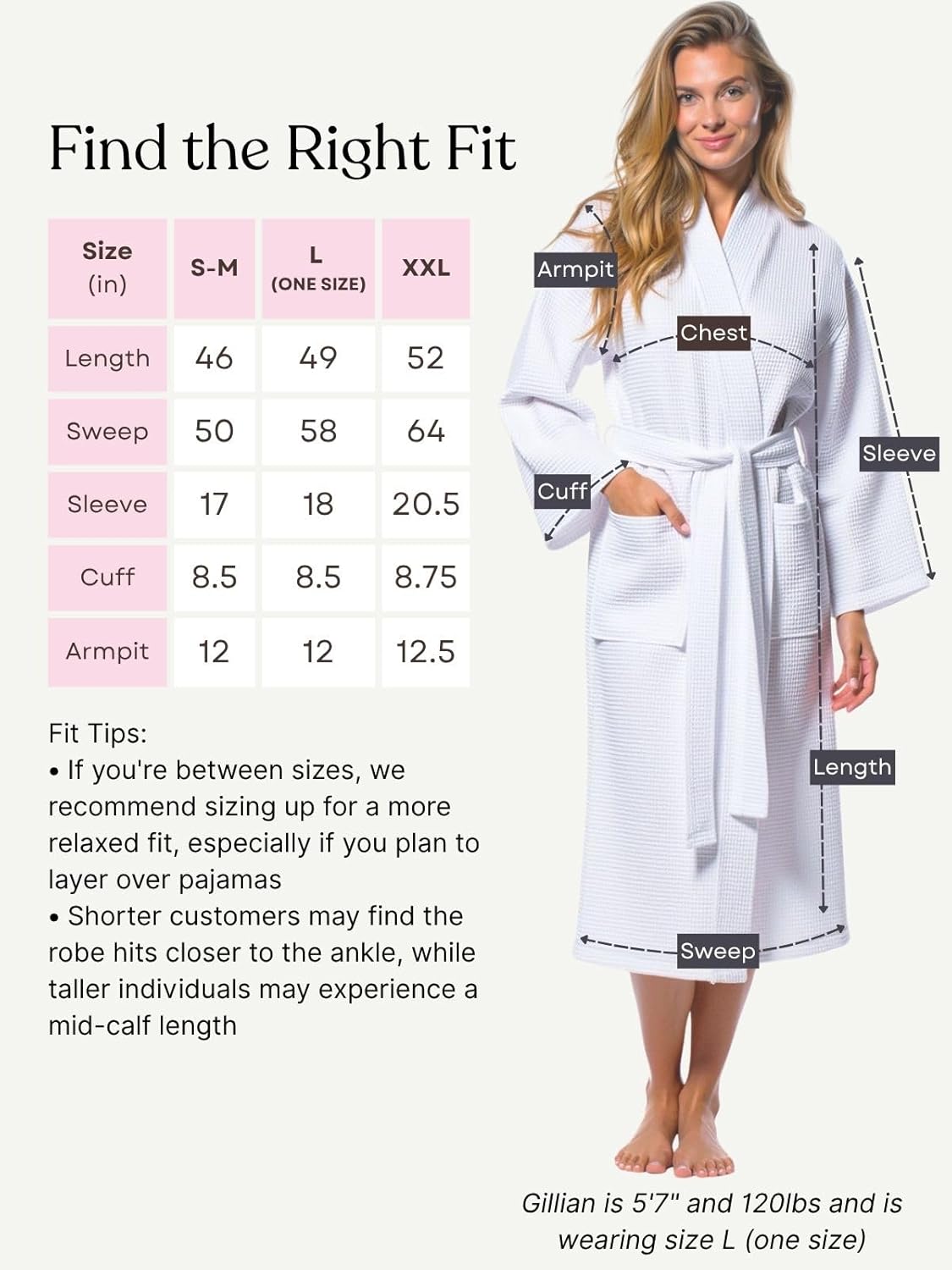 Turquaz Lightweight Waffle Knit Kimono Bathrobe - Soft Cotton Blend Spa Robe, Fast-Drying Full-Length Unisex Robes for Women