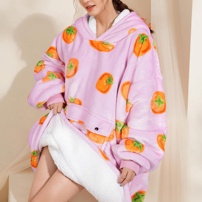 Narecte Cozy Oversized Blanket Hoodie Wearable Blanket Adults Soft Hooded Blanket Hoodie Birthday Gifts for Women Christmas - Colors A