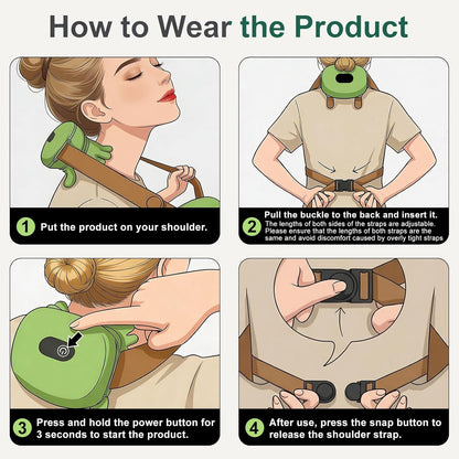 Shoulder & Neck Massager with Heat, Bionic Neck Massager for Pain Relief Deep Tissue, 4D Kneading Fingers, LCD Display & Adjustable Intensity, Relaxation Muscle Tension, Ideal Gift for Men and Women