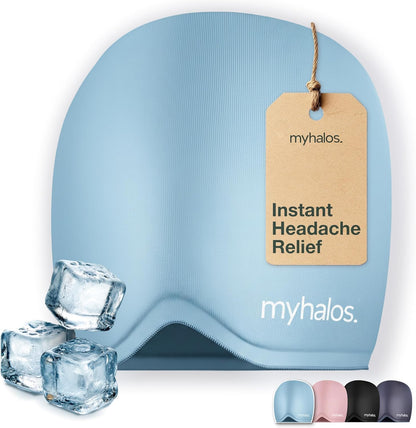 Myhalos® Migraine Relief Cap, Ice Hat for Migraines, Headache Relief Cap, 30% More Gel, Hot & Cold Therapy Head Ice Pack, Cooling Headache Hat, Tension Wrap, Hangover Cap, Ice Face Mask, FSA|HSA