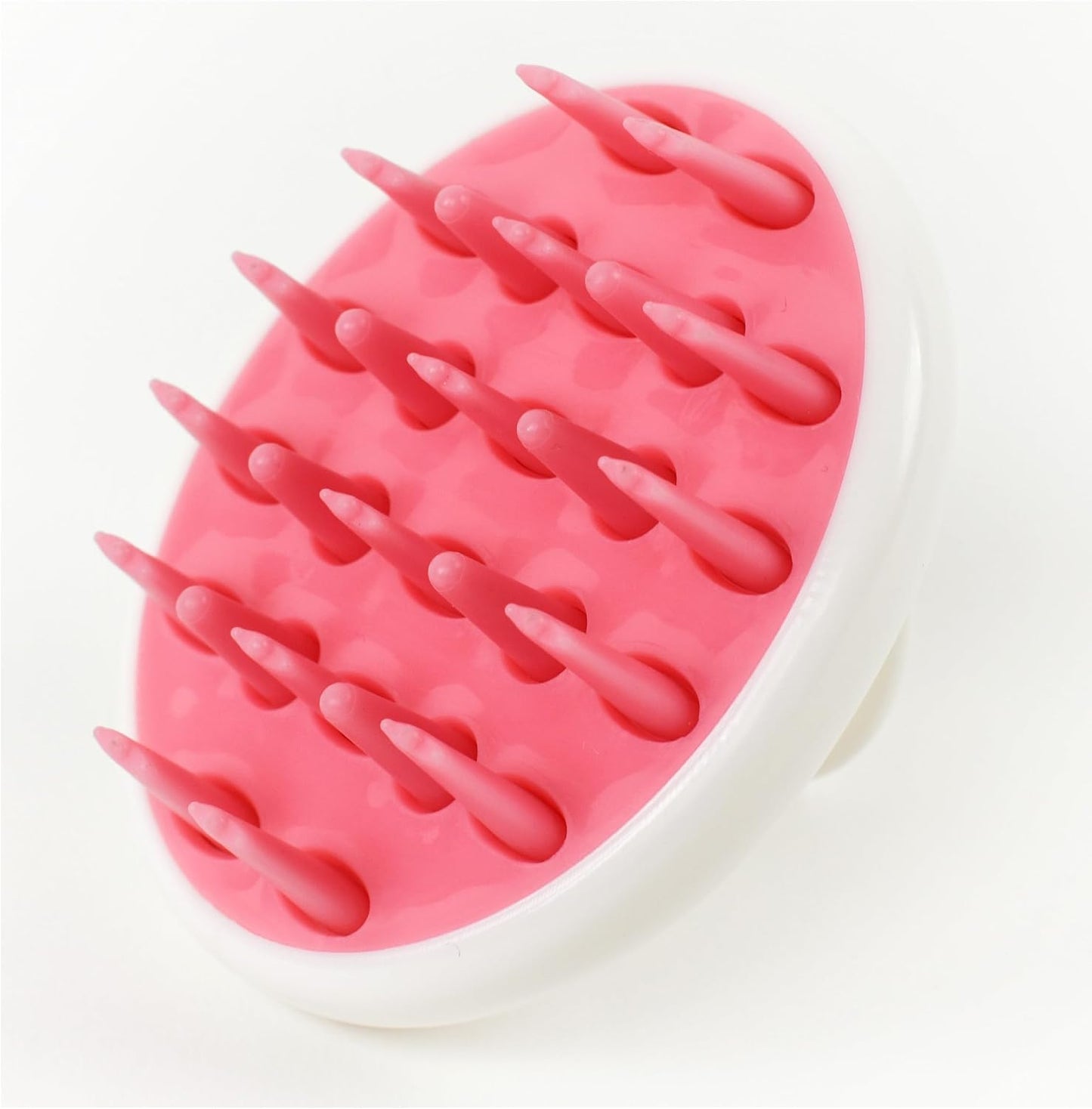 Zyllion Hair Shampoo Brush and Scalp Massager Care for Dandruff Removal, Scrubber, Hair Growth and Exfoliator with Flat and Pointed Soft Silicone Bristles for Women and Men - Green (ZMA-12-GR)