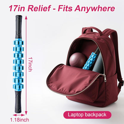 ZanLLW Muscle Roller Stick, Muscle Roller, Liposuction Massage Roller for Lymphatic Drainage, Massager Stick for Relief Muscle Soreness, Trigger Points, Help Exercise Runner Legs, Back Recovery