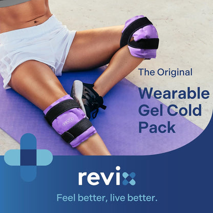 REVIX Ice Pack for Knee Pain Relief, Reusable Gel Ice Wrap for Leg Injuries, Swelling, Knee Replacement Surgery, Cold Compress Therapy for Arthritis, Meniscus Tear and ACL Blue