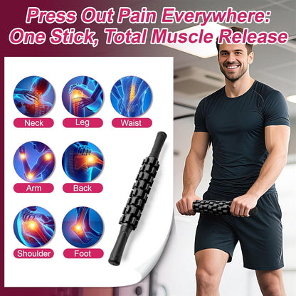 ZanLLW Muscle Roller Stick, Muscle Roller, Liposuction Massage Roller for Lymphatic Drainage, Massager Stick for Relief Muscle Soreness, Trigger Points, Help Exercise Runner Legs, Back Recovery
