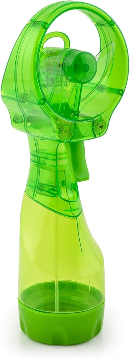 O2COOL Deluxe Handheld Misting Fan Battery Powered Green
