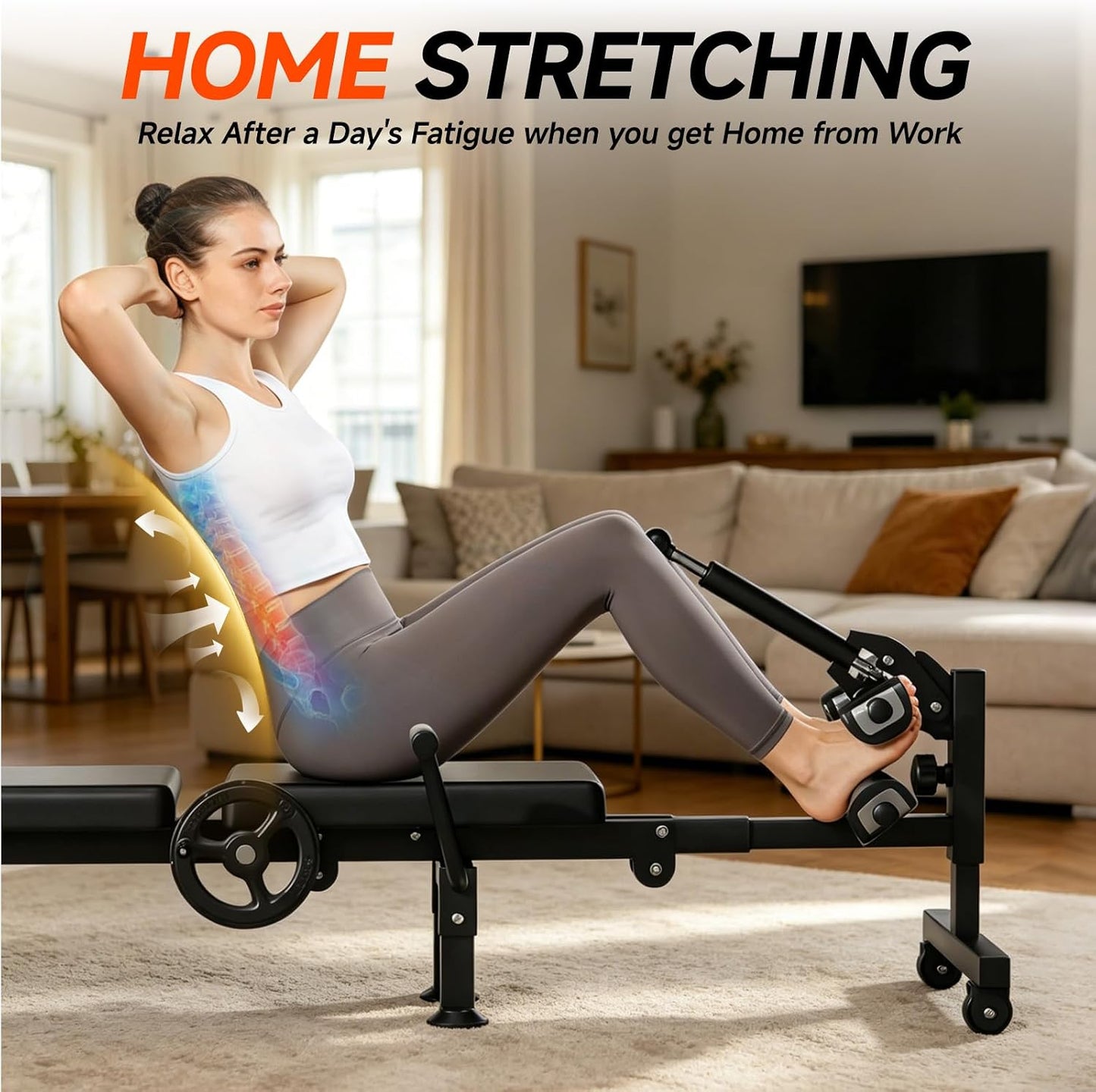 Spine Decompression Table Back Stretcher - Full Body Traction & Stretch Machine for Home Cervical Traction Lumbar Stretching, Flexibility Training, Mobility Support