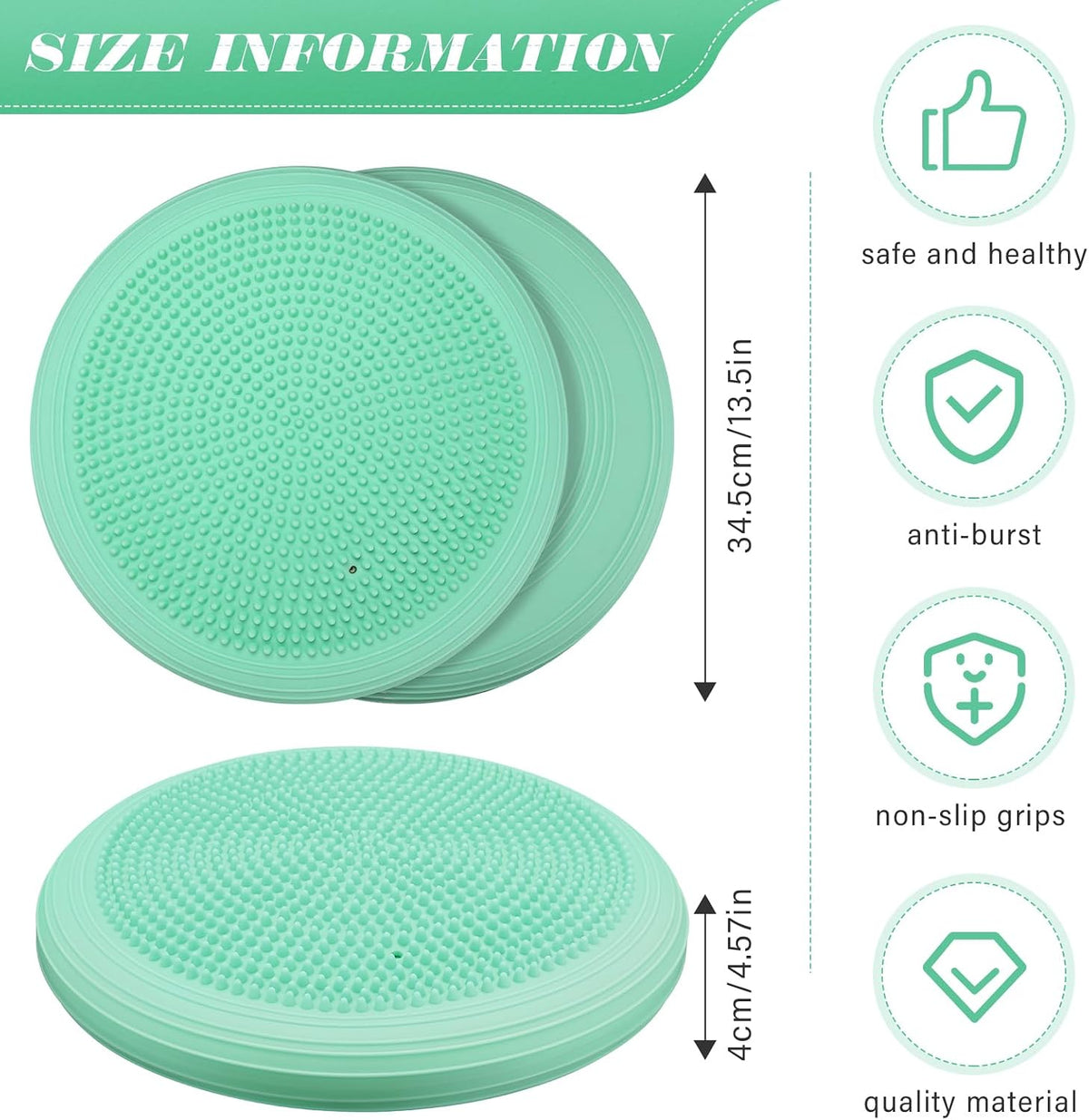 Libima 4 Pcs Wiggle Seat Inflated Wobble Cushion for Kids
