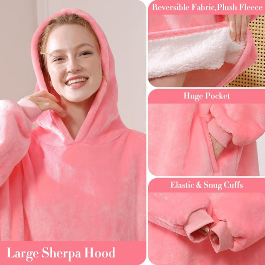 LetsFunny Blanket Hoodie,Oversized Wearable Sweatshirt,Gifts for Women