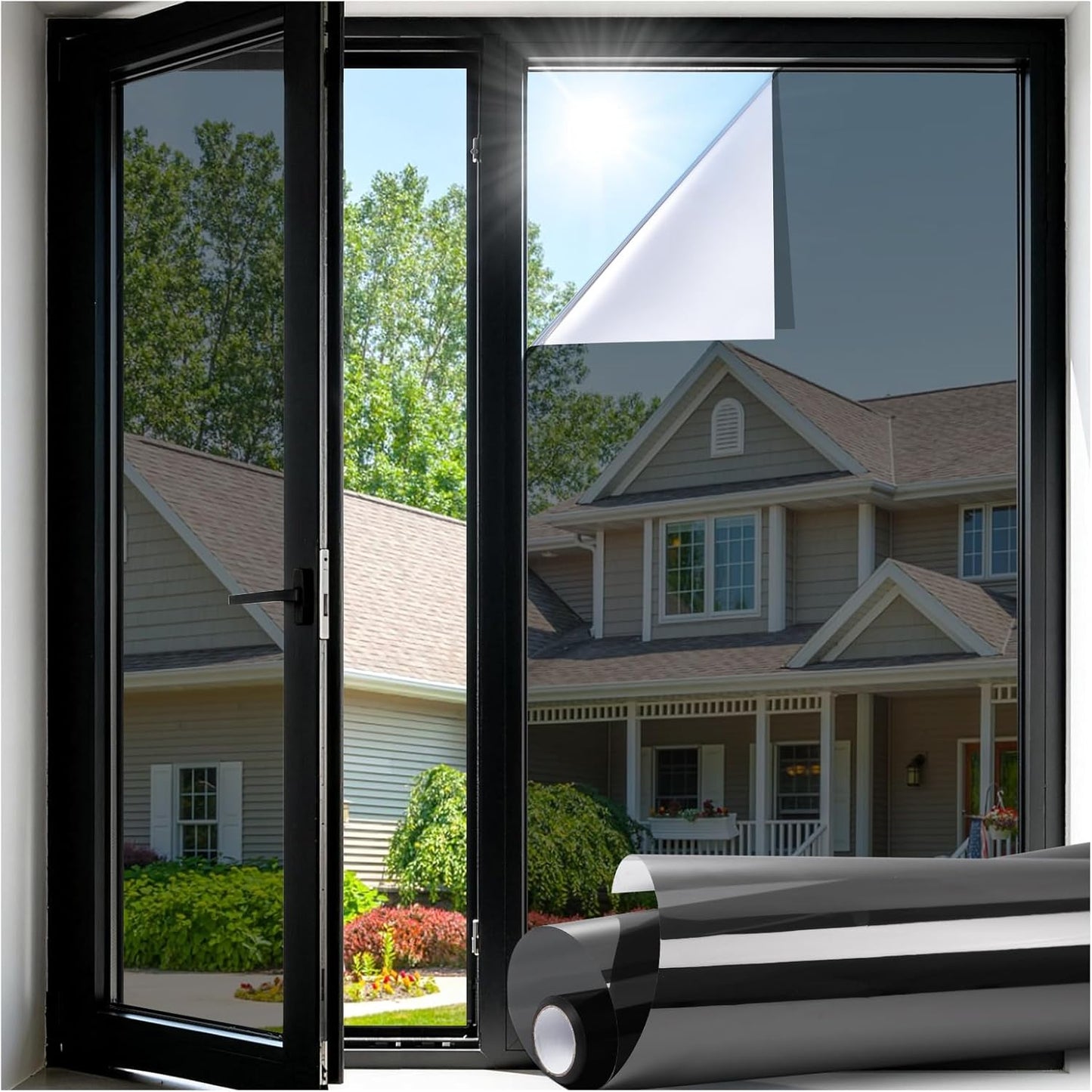LUTE Blackout Window Film, Window Tint for Home Privacy, 17.5" x 78.7"