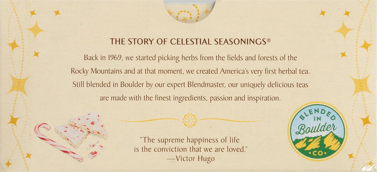 Celestial Seasonings White Chocolate Peppermint White Tea Bags, Great For Stocking Stuffer, 20 tea bags (Pack of 2)