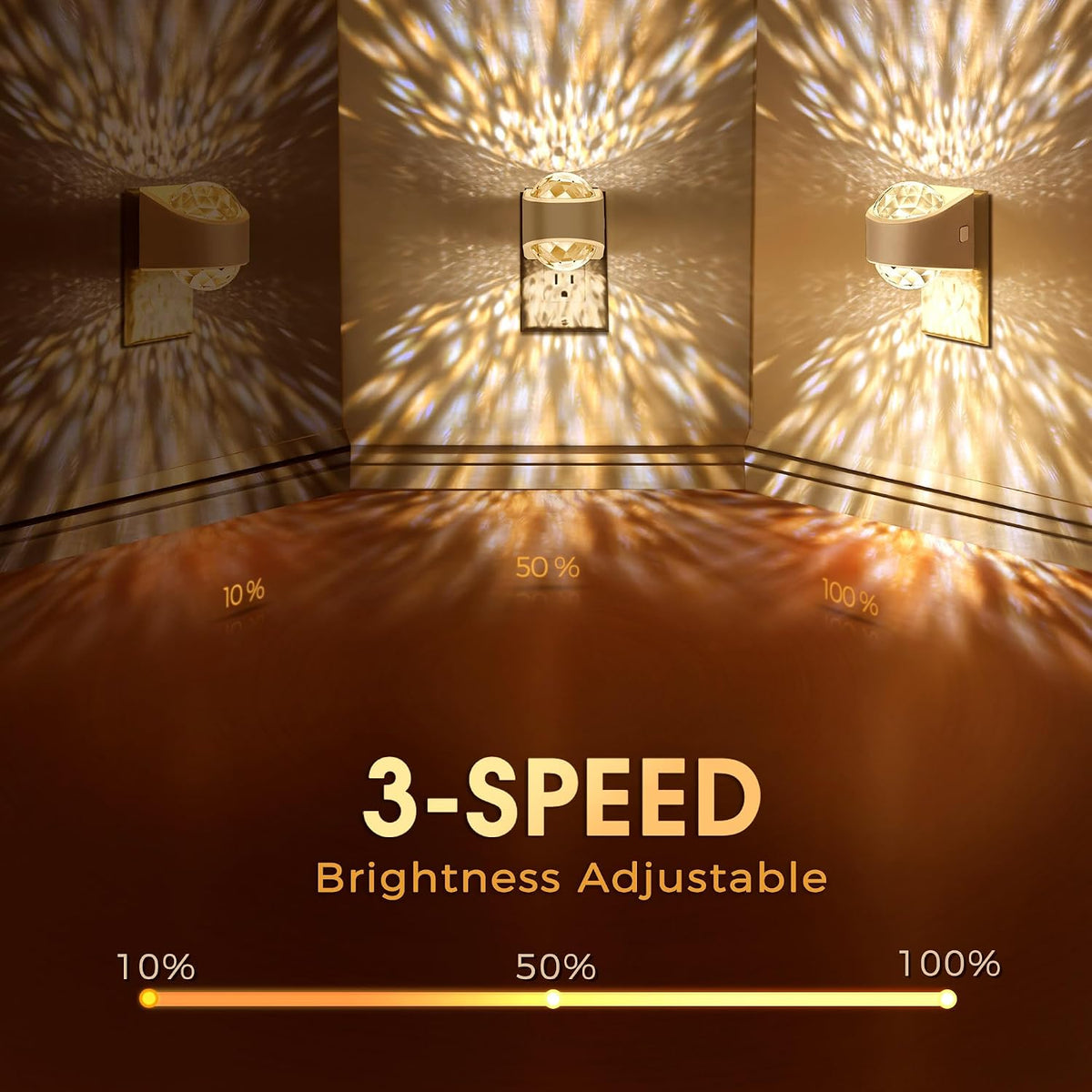 Briignite Night Light,Night Lights Plug into Wall,LED Projector Night Light