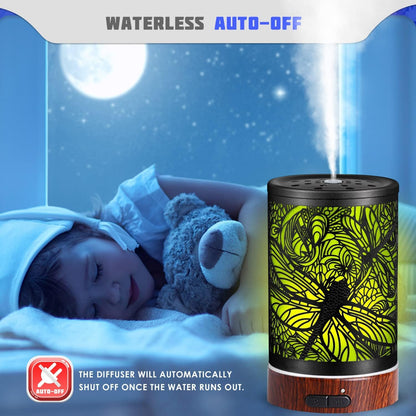 Essential Oil Diffuser, Ultrasonic Diffuser for Essential Oil, Cool Mist Humidifier Aromatherapy Diffuser with 7 Color Lighting Changing Modes, Waterless Auto Shut-Off for Home（Flower Fairy）