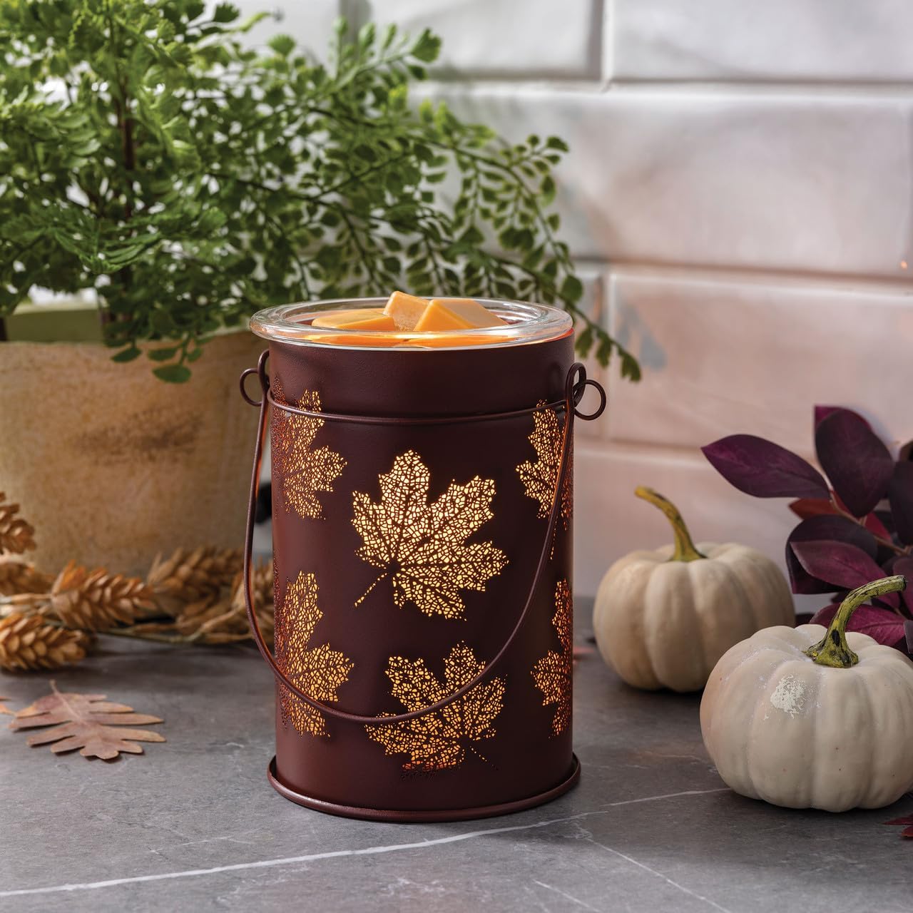 Candle Warmers ETC. Vintage Bulb Illumination Fragrance Warmer- Light-Up Warmer for Warming Scented Candle Wax Melts and Tarts to Freshen Room, Apothecary