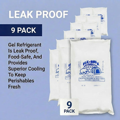 ICE-BRIX Reusable Gel Ice Packs for Shipping, 5 x 2.75 x 0.75 in, 3 oz White (96 Pack) - Compact Cold Packs for GLP-1 Medication Mailers, Lunch Boxes, Small Coolers, Frozen Food & Perishables