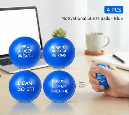 Ceenna 4 Pcs Motivational Balls for Adults Anxiety Relief, Black