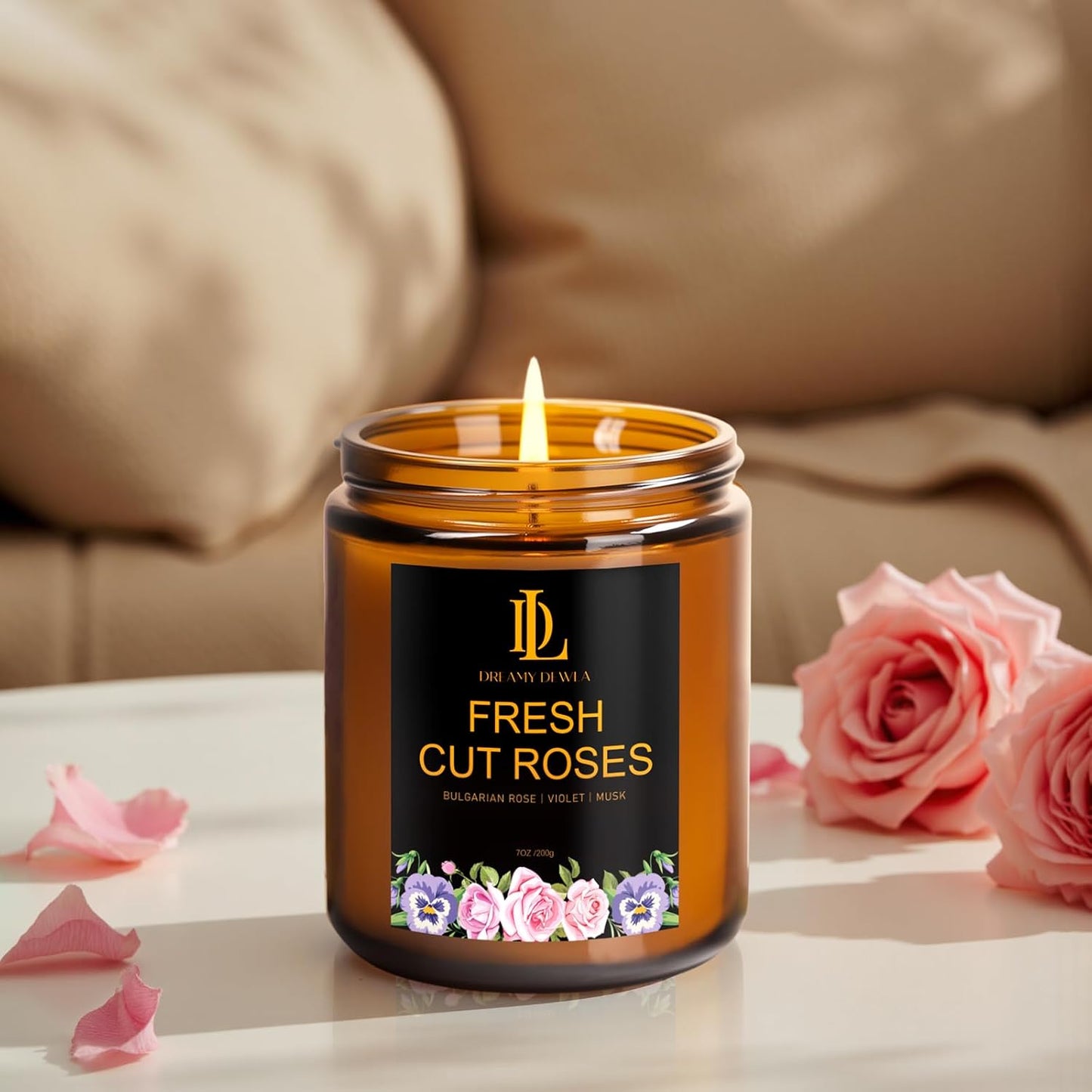 Scented Candles Set, 4 Pack Soy Candles for Home Scented, Candle Gifts for Women Men, 28oz 200 Hours Burn, Scents of Pineapple Cocktail/Coconut Vanilla/Pink Sands/Bahamian Breeze