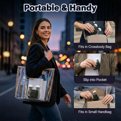 Pocket Massage Gun, Dual Heads Mini Muscle Massager with Brushless Motor, 3 Massage Heads, Portable Deep Tissue Massager for Travel, Gym, Gifts for Men Women Dad Mom