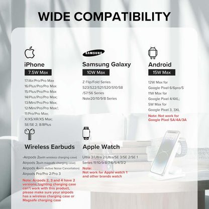 3 in 1 Fast Wireless Charging Station for Multiple Apple Devices