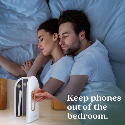 Papaya The Phone Box, Cell Phone Box for Family Time, Premium Bamboo Wood
