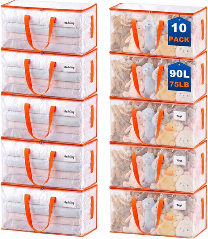 KYODOLED Clear Moving Bags Heavy Duty Extra Large, Storage Totes