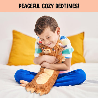 Bunny Microwavable & Weighted Stuffed Animals - 1.5 Lbs Unscented Heating Pad for Period Cramps Pain Relief and Anxiety, Cute Bunny Plush Toys Gifts for Women Girls Adults and Kids by Happy Fuel