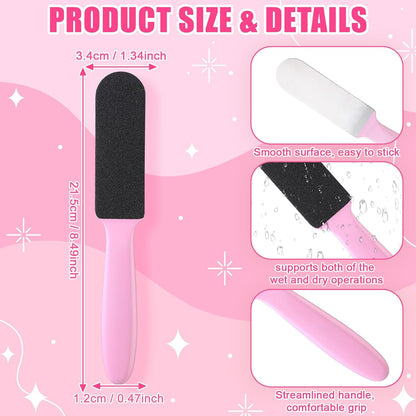 Mudder 2 Pieces Stainless Steel Pedicure Foot File Callus Remover Foot Scrubber Rasp with 20 Replaceable Coarse/Fine Double Side Reusable Pads for Care Cracked Skin Callus Remover Tool(Silver)
