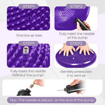 Amylove 6 Pcs Wiggle Seat Inflated Wobble Cushion for Sensory Kid 13 Inch Balance Disc Kids Flexible Seating Exercise Sensory Pad Chair Cushion for Classroom Office School (Bright)