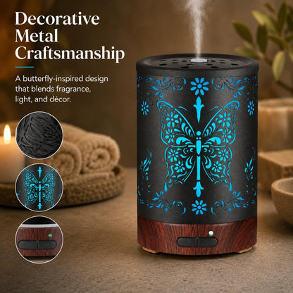Essential Oil Diffuser, Ultrasonic Diffuser for Essential Oil, Cool Mist Humidifier Aromatherapy Diffuser with 7 Color Lighting Changing Modes, Waterless Auto Shut-Off for Home（Flower Fairy）