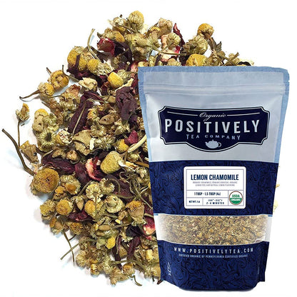 Organic Positively Tea Company, Lavender Chamomile, Herbal Tea, Loose Leaf, 16 Ounce