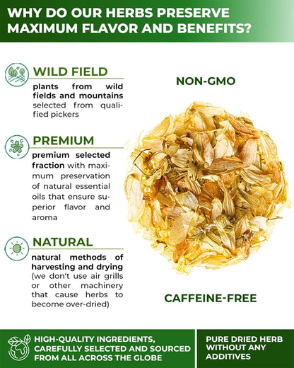 50 Bags Hop Tea Hops Herb Dried Hops Flowers Herbal Tea (Humulus Lupulus) - 50 Count 1.5g Bags Hoptea Lupulo Entero