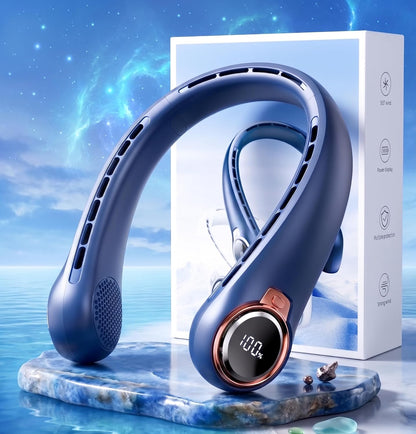 𝟐𝟎𝟐𝟔 𝐔𝐩𝐠𝐫𝐚𝐝𝐞 BNBZ Portable Neck Fan,6000mAh Rechargeable Wearable Fan with LED Display,4 Speeds,Up to 15H Runtime,Quiet 360° Airflow Hands-Free Personal Fan for Travel,Work,Gym &Outdoor Use