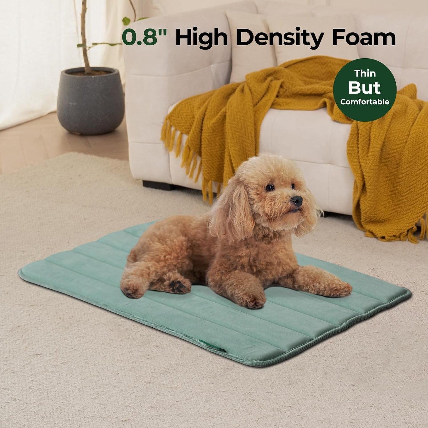 BALANCE Dog Crate Pad, Dog Foam Crate Mat Kennel Pad, Washable Water-Resistant Pet Bed Flat Dogs Cage Mat for Large Dogs