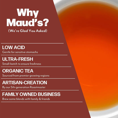 Maud's Organic Chamomile Lavender Tea Pods, 24 ct, Single Serve Pods – 100% Gourmet Blended Tea Leaves, Compatible with Keurig K Cups Maker