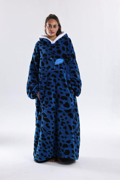 Capecage Blanket Hoodie, Long Hooded Blanket Sweatshirt as Birthday Gifts for Women Men, Long Wearable Blanket for Women Men.