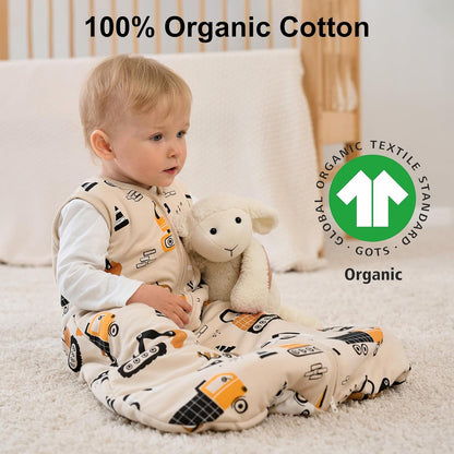 Yoofoss Baby Sleep Sack Baby Wearable Blanket 100% Cotton 2-Way Zipper Toddler Sleeping Sack